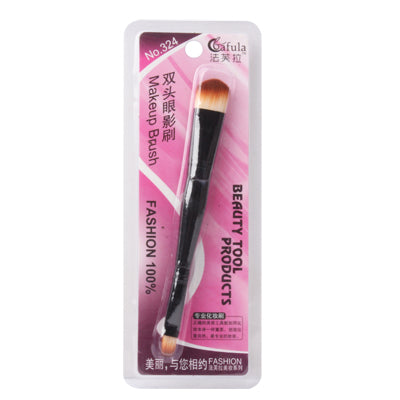 Dual Head Eye Shadow Eyeliner Makeup Brush Cosmetic Applicator Tool Kit(Black)