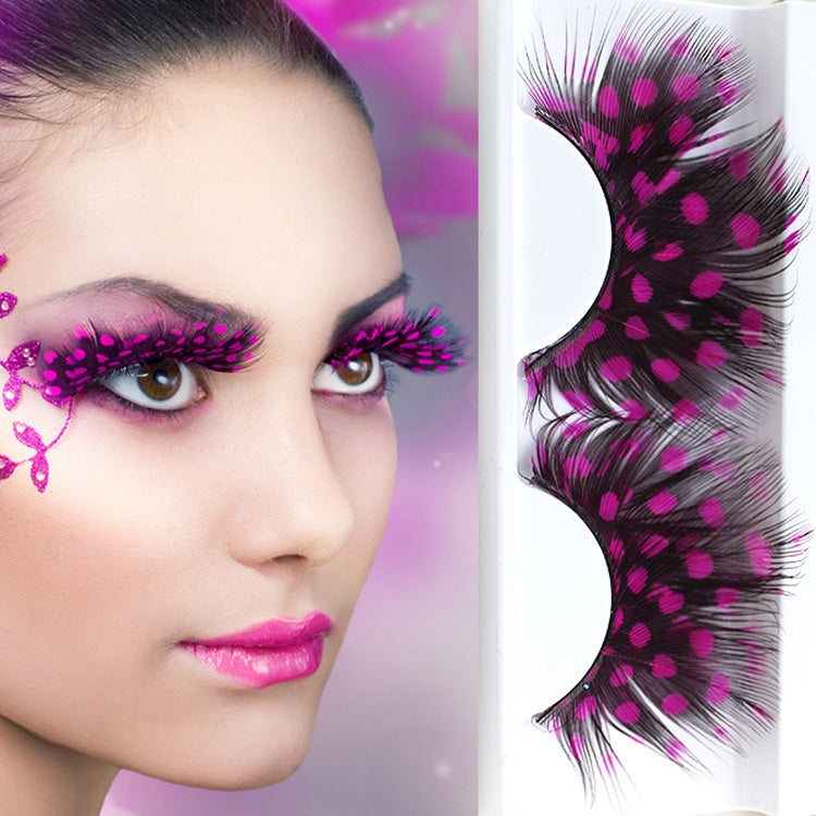 Pair of Spot Design Big Eyes False Eyelashes