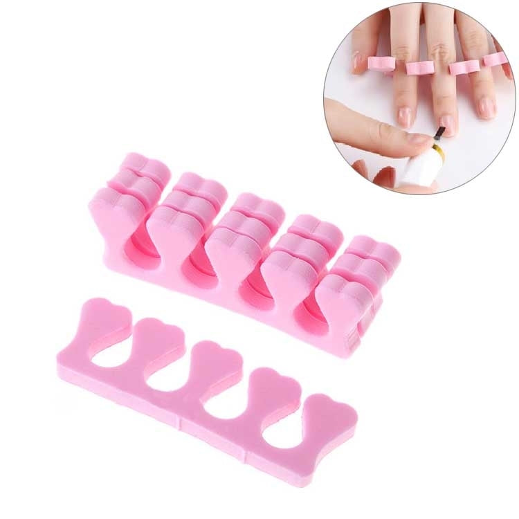20 PCS Soft Toe Finger Separator Nail Art Manicure Pedicure Nail Art Tool(Pink)