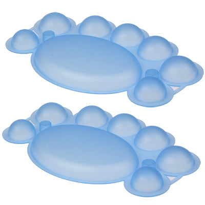 2 PCS Nail Art Dish Color Mixing Palette Paint Plate Draw Palette(Blue)