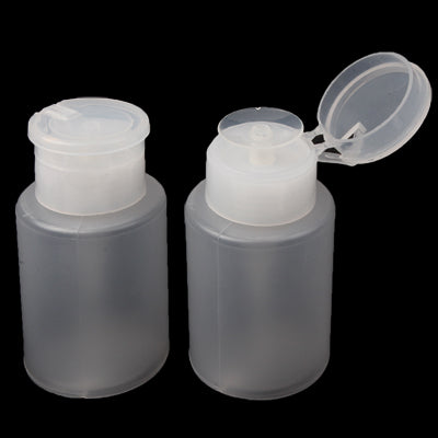 2 PCS Pump Dispenser Bottle for Nail Art Acetone & Polish Remover(White)