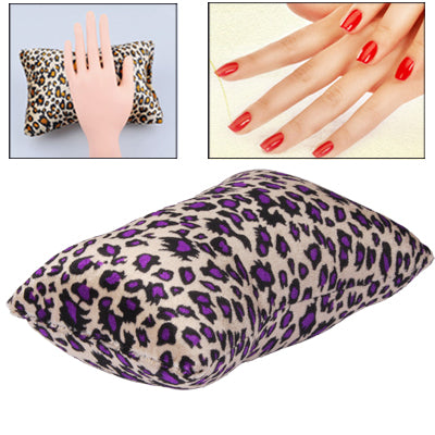 Leopard Print Bones Type Hand Rest Towel Pillow for Nail Art Use, Size: 22 x 13 x 6cm (Random Color Delivery)