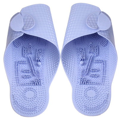 Pair of M Size Foldable Massage Slippers Shoes(Blue)