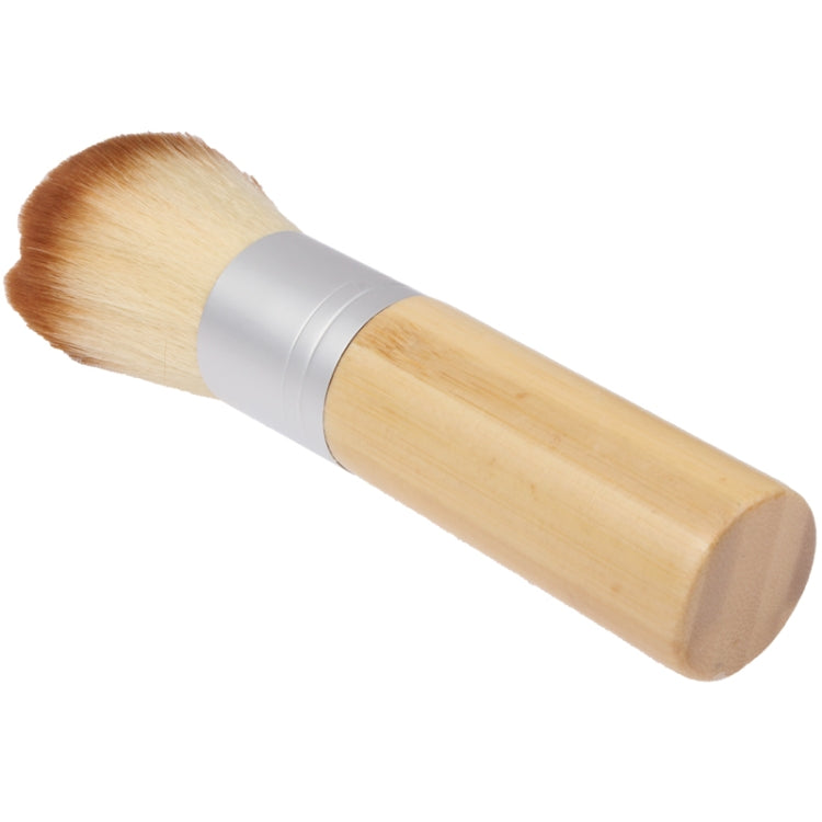 Soft Bamboo Bronzer Brush Cosmetic Single Mineral Powder Brush with Round Cut Bristles