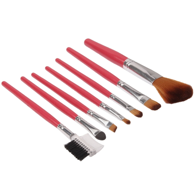 Foldable Manual Sequin Style Cosmetic Brush Case Bag Kit Set 7pcs Brushes Facial Care Product
