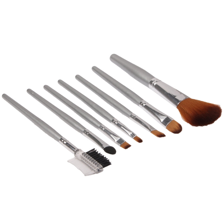 Foldable Manual Sequin Style Cosmetic Brush Case Bag Kit Set 7pcs Brushes Facial Care Product