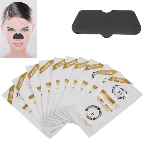 10 PCS 24K Active Gold Yulan Oil Blackhead Removal Nose Pack(Black)