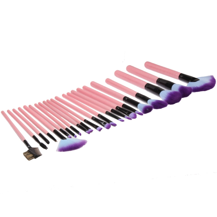 Professional 24pcs Makeup Brush Set Beauty Kit Cosmetic + Snakeskin Pattern PU Leather Carrying Case