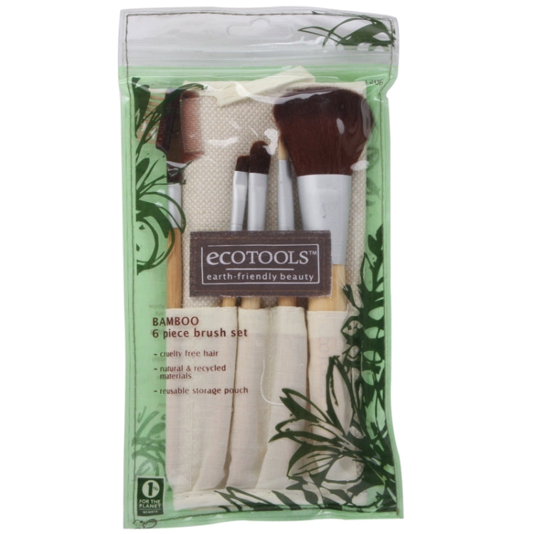 Professional 5pcs Makeup Brush Set Beauty Kit Cosmetic with Bamboo Handle + Storage Pouch