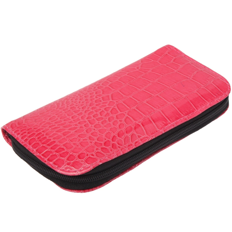 Professional 10pcs Makeup Brush Set Beauty Kit Cosmetic with Alligator Pattern PU Leather Carrying Case