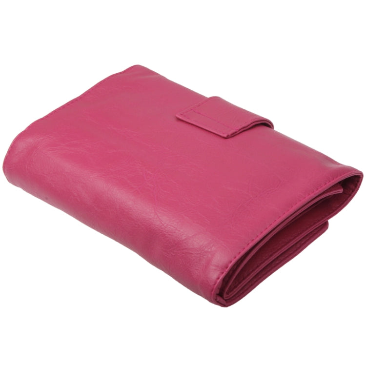Professional 26pcs Makeup Brush Set Beauty Kit Cosmetic + PU Leather Carrying Case(Magenta)