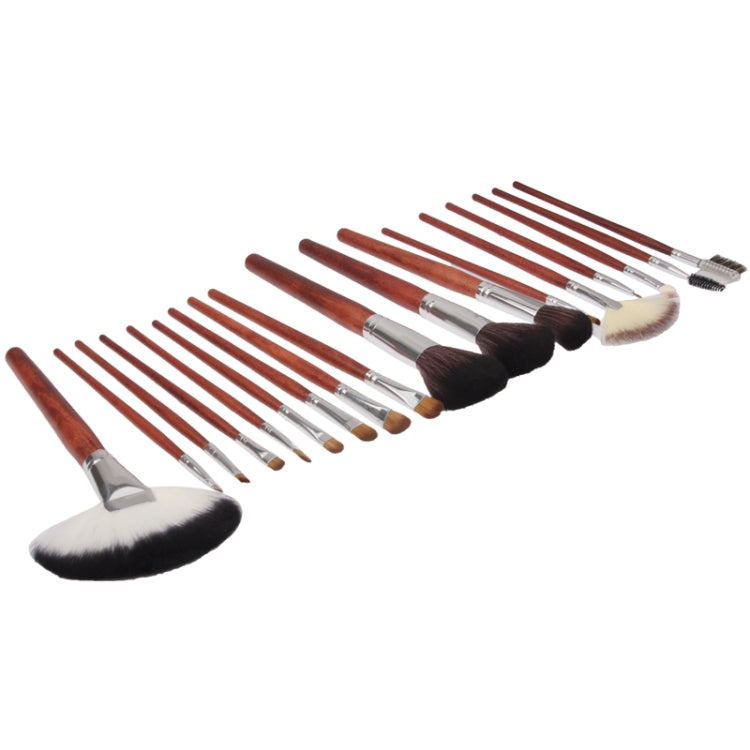 Professional 18pcs Makeup Brush Set Beauty Kit Cosmetic with Zebra Stripe PU Leather Carrying Case