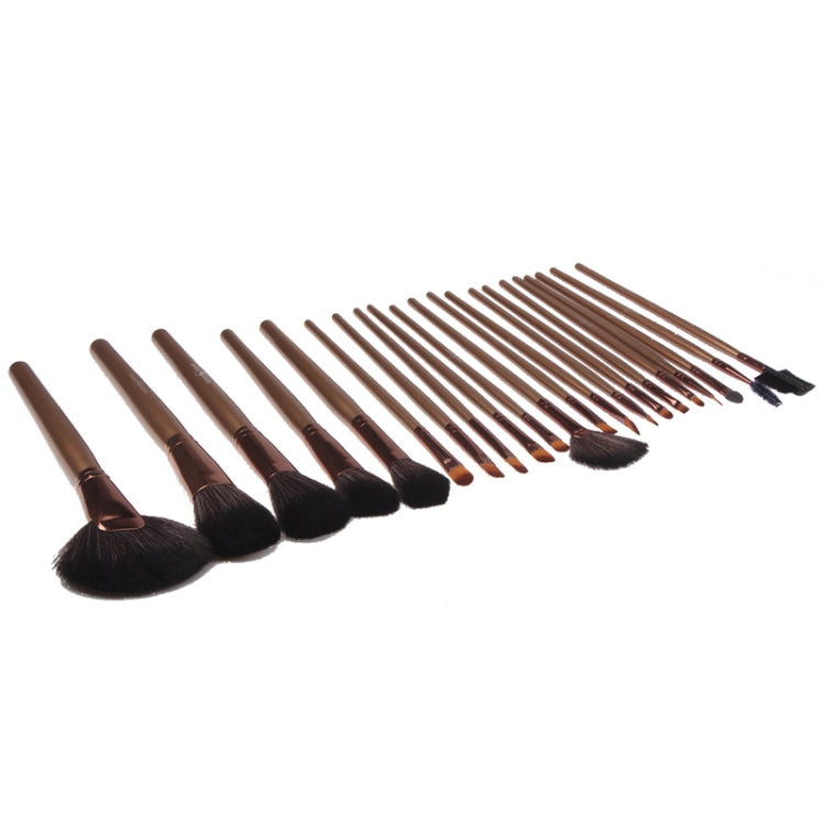 Professional 21pcs Makeup Brush Set Beauty Kit Cosmetic with PU Leather Carrying Case(Coffee)