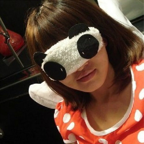 Lovely Panda Style Eyeshade Sleeping Mask(White)