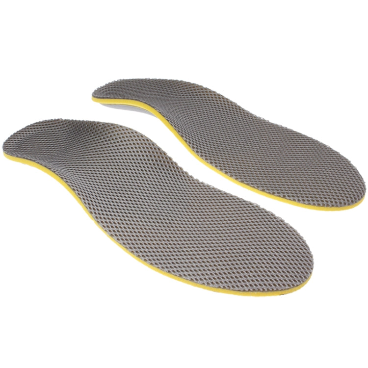 3 Pairs Elasticity Orthotic Arch Support Shoe Pad Sport Running Insoles Cushion for Women, Size: 35-40(Grey)