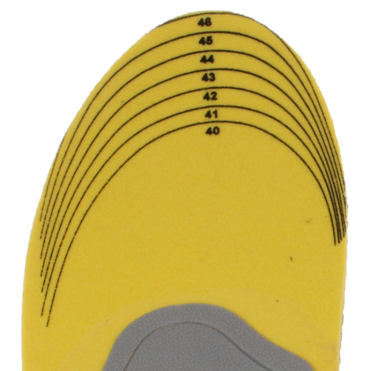3 Pairs Elasticity Orthotic Arch Support Shoe Pad Sports Running Insoles Cushion for Men, Size: 40-46(Grey)