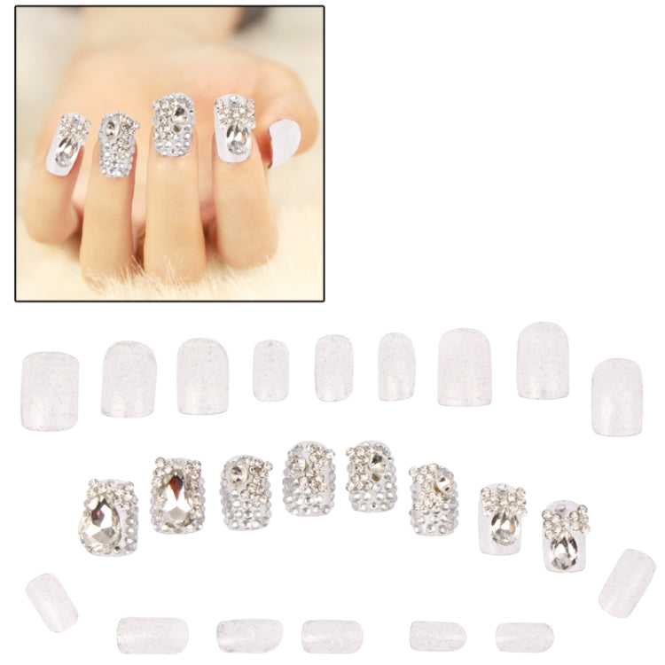 3D Design Rhinestone Fake Nails