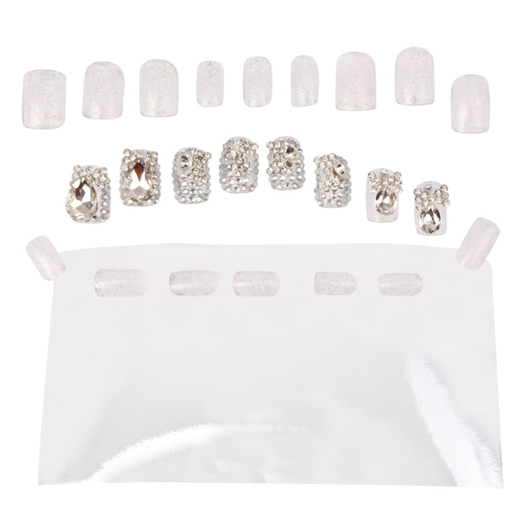 3D Design Rhinestone Fake Nails