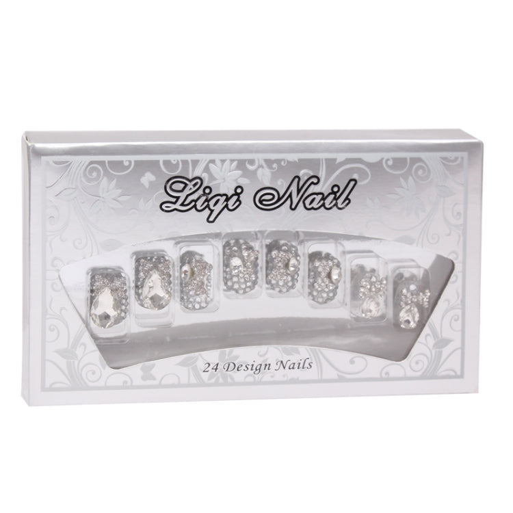 3D Design Rhinestone Fake Nails