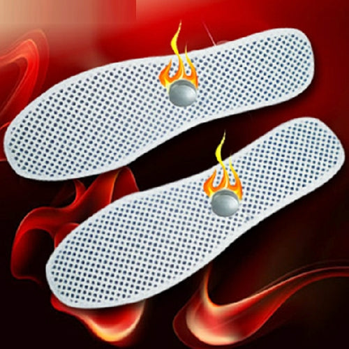 Magnetic Therapy Tourmaline Self-heating Foot Massage Insole, Size: 39(White)