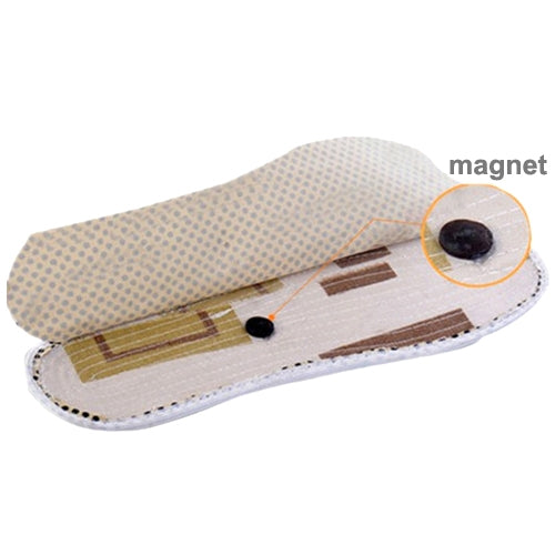 Magnetic Therapy Tourmaline Self-heating Foot Massage Insole, Size: 39(White)