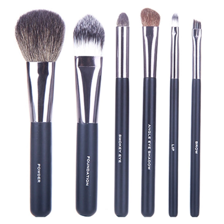 6 PCS Stylish Cosmetic Brush Case Soft Leather Bag Kit Set for Ladies