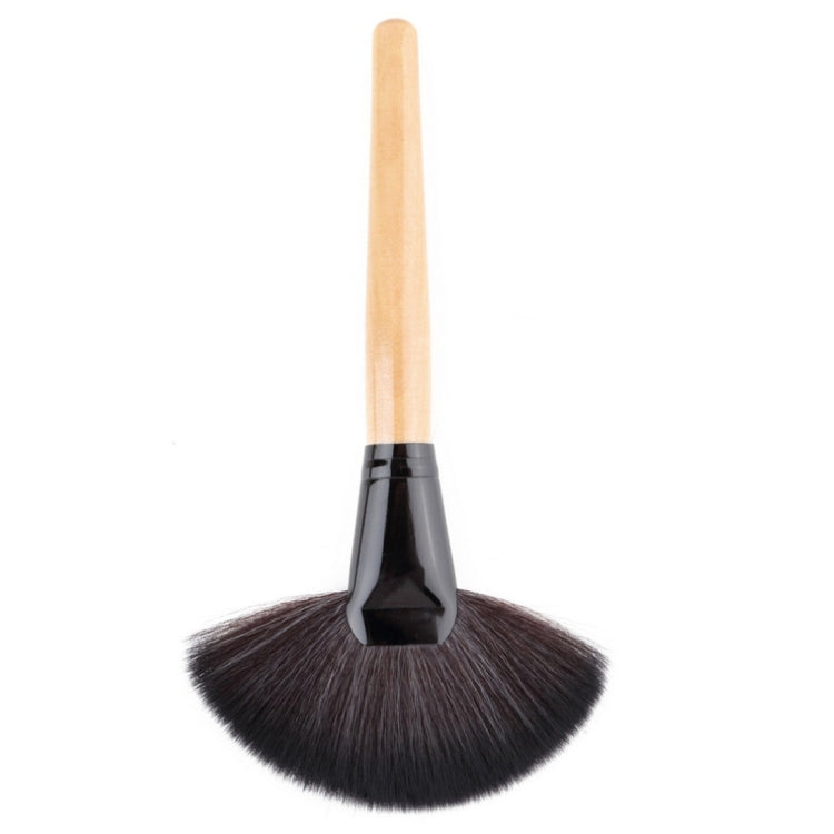 24 PCS Horse Hair Wooden Handle Cosmetic Brush Set with Black Leather Bag