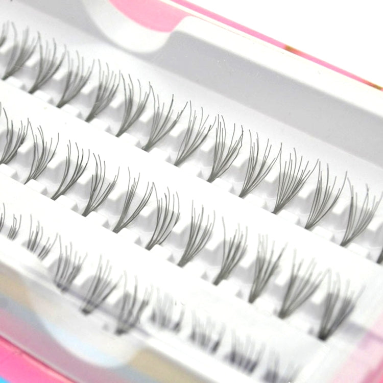 60 PCS Natural Makeup Individual Lashes Charming Feathered Long Bushy Black False Eyelashes / Fake Eyelashes, Length: 8mm