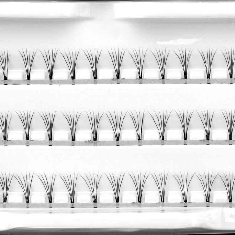 60 PCS Natural Makeup Individual Lashes Charming Feathered Long Bushy Black False Eyelashes / Fake Eyelashes, Length: 8mm