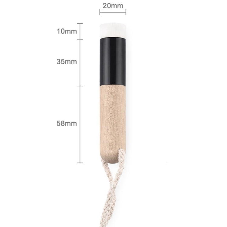 1 PC Top Universal Washing Nose Clear Flat Brush with Hawthorn Wood Handle