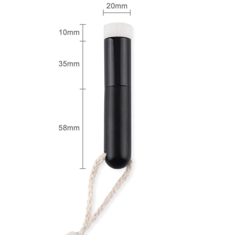 Black Wood Handle Washing Nose Clean Flat Head Brush