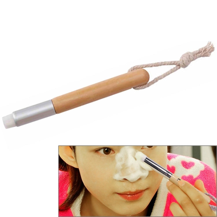 1pc Imported Fiber Hair Wooden Handle Washing Nose Pore Cleansing Brush