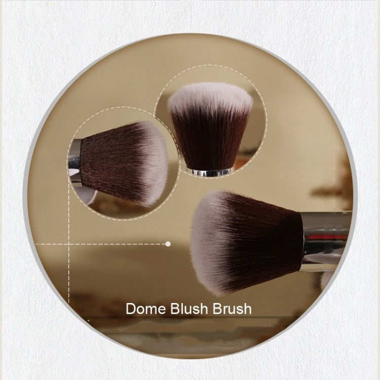 11 PCS Nylon Hair Bamboo Handle Makeup Brush Set with Pouch