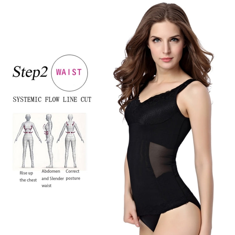 Magic Lace Slim Beauty Control Vest / Hot Genie Butt Lifter Shaper Slimming Vest for Women, L Size