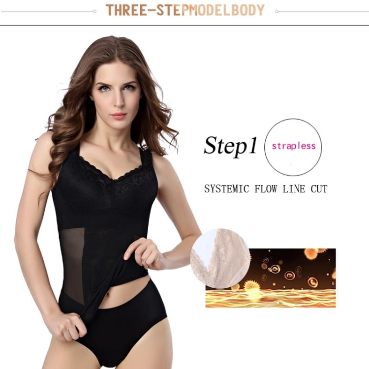 Magic Lace Slim Beauty Control Vest / Hot Genie Butt Lifter Shaper Slimming Vest for Women, L Size