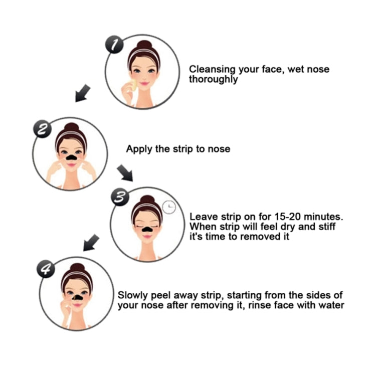 10 PCS Blackberry Deep Cleansing Blackhead Removal Nose Pack(Black)