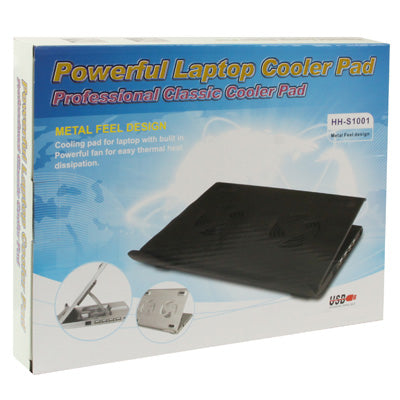 HH-S1001 Professional Classic Cooler Pad Powerful Laptop USB Cooler Pad with 4 x USB 2.0 HUB