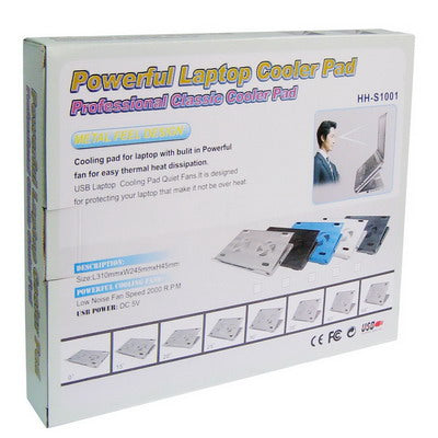 HH-S1001 Professional Classic Cooler Pad Powerful Laptop USB Cooler Pad with 4 x USB 2.0 HUB