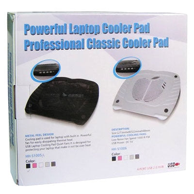 Powerful Laptop cooler pad with 4 Port USB HUB