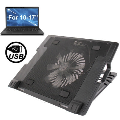 HH-S1012 Metal Feels Design Powerful Laptop USB Cooler Pad with 2 x USB 2.0 HUB