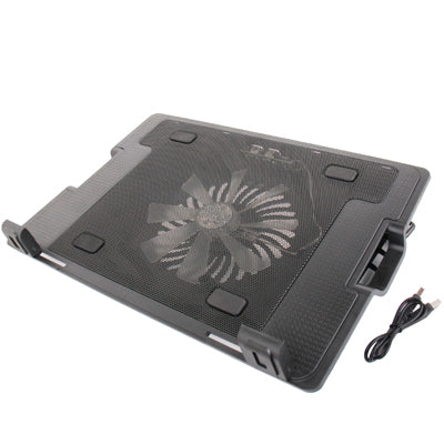 HH-S1012 Metal Feels Design Powerful Laptop USB Cooler Pad with 2 x USB 2.0 HUB