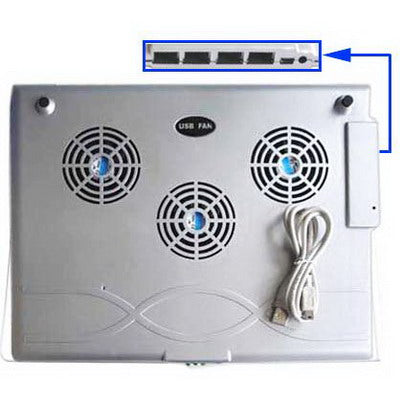Cooler Pad with 3 fans, 4 USB HUB