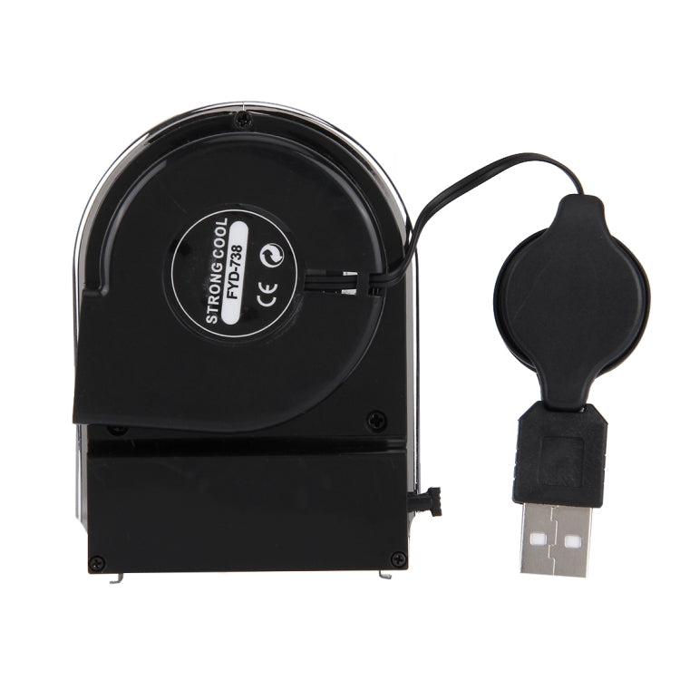 Laptop Notebook Cooling Pad Mute Air Extracting Cooling Fan Turbo Heat Radiator with Appropriative Band Tape Style USB Cable(Black)