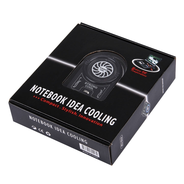 Laptop Notebook Cooling Pad Mute Air Extracting Cooling Fan Turbo Heat Radiator with Appropriative Band Tape Style USB Cable(Black)