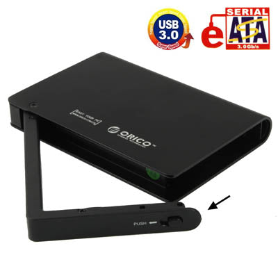 2.5 inch USB 3.0 E-SATA HDD-ROM Mobile Rack(Black)