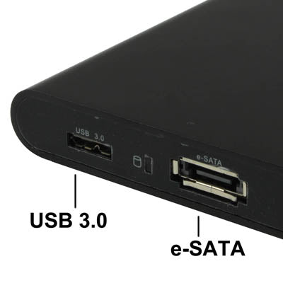 2.5 inch USB 3.0 E-SATA HDD-ROM Mobile Rack(Black)