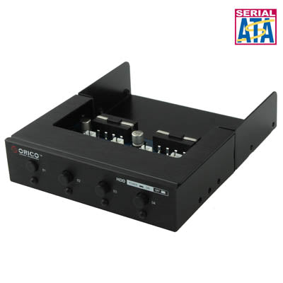 Floppy 4 Groups SATA HDD Power Switch (HD-PW4101)(Black)