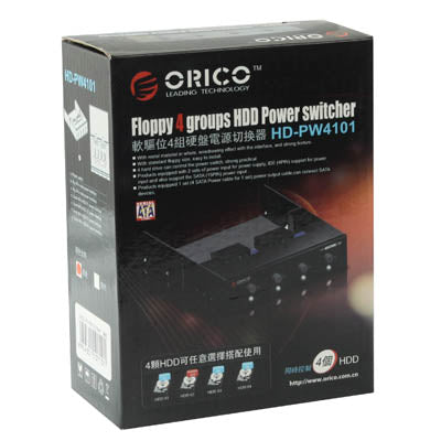 Floppy 4 Groups SATA HDD Power Switch (HD-PW4101)(Black)