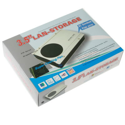 3.5 inch HDD Case SATA to USB LAN Storage, Support BT Download(Black)