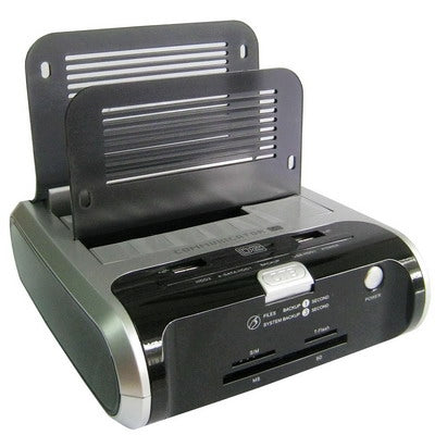 Dual 2.5/3.5 inch SATA HDD Docking Station + USB eSATA Backup with Sim, Smart Card Reader, USB Hub, Wifi